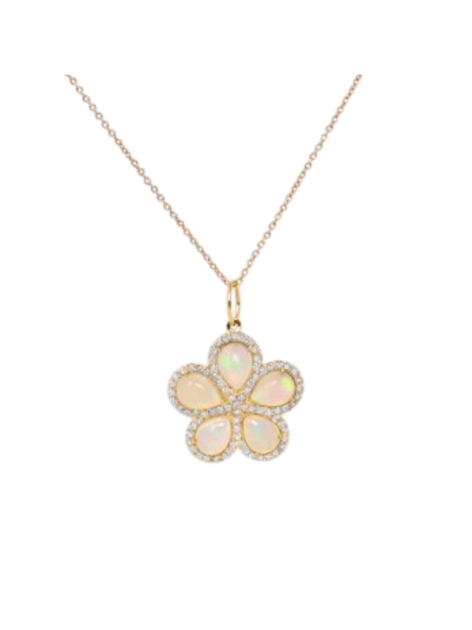Trendy Flower Design 925 Sterling Silver CZ Stone Gold Plated Pendant With Chain For Women By Kesardeep